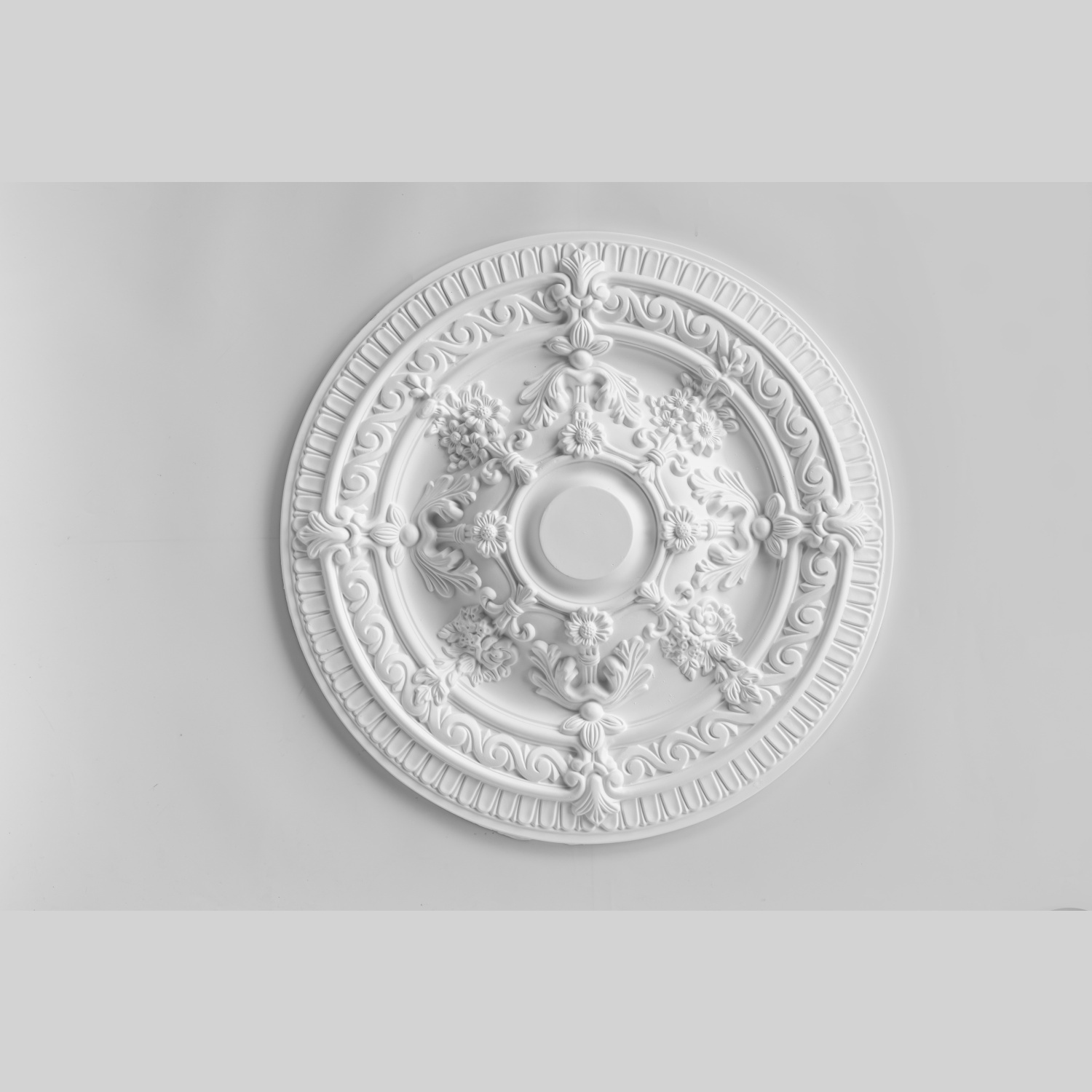 JM7037 Ceiling High Density PU Polyurethane Ceiling Decoration Carved Lamp Tray