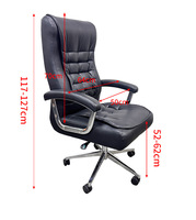 Fauteuil de bureau moderne en cuir ergonomique à dossier haut, avec support confortable et siège réglable, idéal pour le bureau à domicile et la chambre.