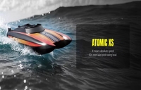 Bateau télécommandé VOLANTEX Atomic XS Pool avec fonction d'auto-redressement et de marche arrière (795-5 ROUGE)