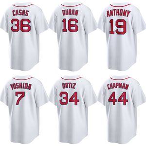 Vente en gros de maillots de baseball des Red Sox de Boston brodés # 34 <span class=keywords><strong>David</strong></span> <span class=keywords><strong>Ortiz</strong></span> # 19 Roman Anthony # 7 Vêtements de softball Masataka Yoshida - Product Image 1