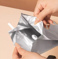 Sachets d'emballage pour bonbons de mariage à fond plat blancs, personnalisés avec logo imprimé, en plastique Zipolck, avec fermeture à boucle métallique