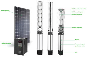 Bomba de Agua Híbrida de Energía Solar, Bomba de Agua Solar para Pozos Profundos, Bomba Sumergible de 30hp para Pozos Profundos - Product Image 3