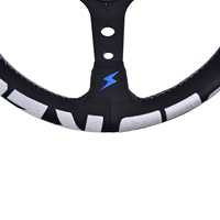 Volant de course universel OEM 13 pouces en cuir bleu brodé pour modification de voiture