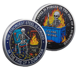 Koin suvenir bundar berlapis besi dengan cetakan UV untuk hadiah promosi - Product Image 2