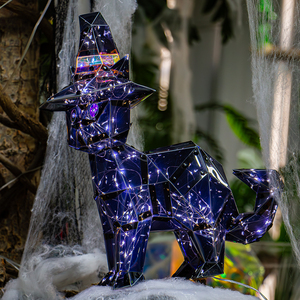 <strong>Halloween</strong> Decorations Black Wearing a Witch <strong>Hat</strong> <strong>Cat</strong> Led Light Living Room Decor Luminous Led Lights Glowing <strong>Cat</strong> - Product Image 1