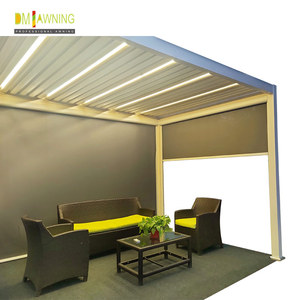 Pérgola eléctrica LED <span class=keywords><strong>de</strong></span> <span class=keywords><strong>techo</strong></span> <span class=keywords><strong>de</strong></span> aluminio <span class=keywords><strong>para</strong></span> exteriores, pérgola <span class=keywords><strong>de</strong></span> hoja <span class=keywords><strong>de</strong></span> persiana <span class=keywords><strong>de</strong></span> aluminio - Product Image 6