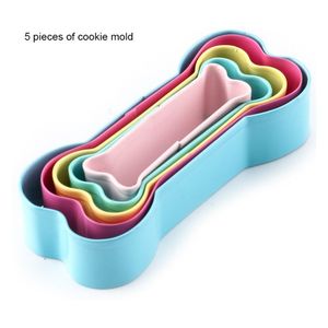 5 pezzi di natale e <span class=keywords><strong>Halloween</strong></span> cane osso Cookie Cutter Set di metallo per torte per fondente decorazione frutta a forma di taglierina - Product Image 3