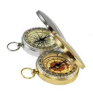 Metal copper car camping mountaineering outdoor north needle pocket watch type waterproof G50 luminous compass