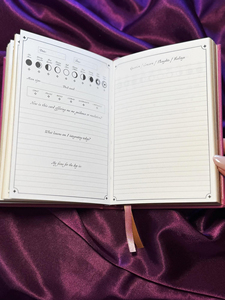 สมุดบันทึกโฮโลแกรม LABON สำหรับทำนายไพ่ทาโรต์ ปกแข็ง พร้อมคำแนะนำสำหรับการจดบันทึกเรื่องการสำเร็จผลที่ต้องการ ขอบสีรุ้งเคลือบทอง ขนาด A6 ทำจากหนังวีแกน สมุดบันทึกสำหรับกิจกรรมทางจิตวิญญาณ - Product Image 5