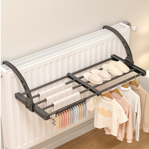 Extendable <b>Clothes</b> Drying <b>Rack</b> For Radiator Window Balcony Use Single Bar Mobile Design - Product Image 1