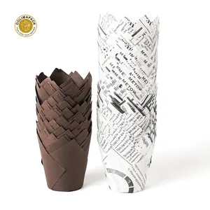 OOLIMA High Quality Tulip Shaped Paper Baking Cake Cups