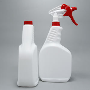 Bouteille pulvérisateur à gâchette manuelle en PEHD blanc de 1 litre, robuste 28/400, <span class=keywords><strong>vide</strong></span>, avec sérigraphie pour liquides chimiques - Product Image 4