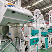 Machine à décortiquer le riz entièrement automatique YuBei 20T/J, ligne de traitement du paddy, 380V 24KW, facile à utiliser, garantie 1 an, testée et certifiée