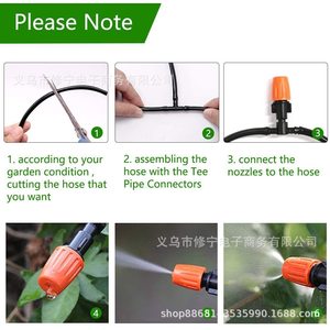 Kit d'irrigation goutte à goutte 25 mètres 1/2 pouce en PVC, système de micro-pulvérisation, ensemble d'arrosage de jardin, solution d'arrosage automatique des plantes - Product Image 4