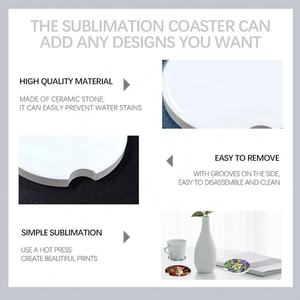 Car <b>coaster</b> Sublimation Blanks Ceramic <b>White</b> USA WAREHOUSE Wholesale Custom Printed Sublimation Car <b>Coasters</b> Sublimation - Product Image 4