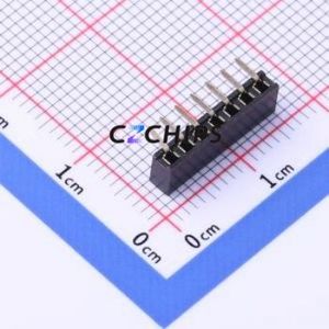 PM200-1-07-W-4.3 Pin Socket Bent Lead Through Hole,P=2mm Connector 1x7P 2mm Square Hole Right Angle Insert - Product Image 2