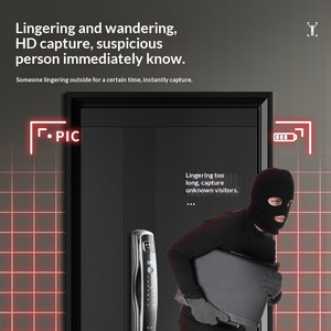 ระบบจดจำใบหน้า 3 มิติ ล็อคอัจฉริยะอัลลอยด์อะลูมิเนียม พร้อมระบบสแกนลายนิ้วมือและรหัสผ่านอัตโนมัติ  พร้อมช่องมองภาพแบบวิดีโอสำหรับตรวจสอบบ้าน - Product Image 3