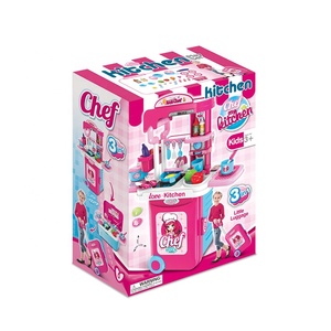 EPT 3 in1 Girls Cooking Chef Pretend Kitchen Trolley valigia Set <span class=keywords><strong>giocattolo</strong></span> da <span class=keywords><strong>cucina</strong></span> per ragazza con funzione luce e musica - Product Image 6