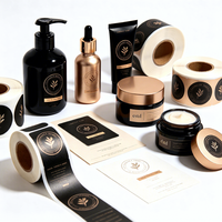 Étiquettes autocollantes personnalisées imperméables pour emballages cosmétiques, étiquettes rondes imprimées avec logo, autocollants pour bouteilles