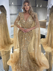 Abito lungo da donna abito da sposa elegante alla moda abito Super lungo per <span class=keywords><strong>Hostess</strong></span> - Product Image 2