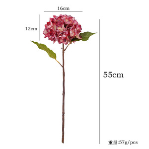ดอกไฮเดรนเยียประดิษฐ์สีเขียว ก้านเดี่ยว ดอกไม้ผ้าไหม สำหรับตกแต่งงานแต่งงาน และของตกแต่งบ้าน - Product Image 5