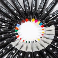 Marqueur d'art à double pointe 48/80/couleurs stylo marqueur à base d'alcool