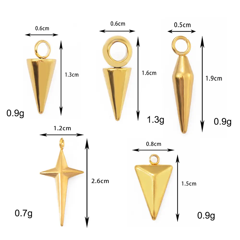 Wholesale Star Shape Flower Gemstone Pendant Necklace and Earring DIY Jewelry Supplier Steel Gold Vermeil Tiny Animal Charms