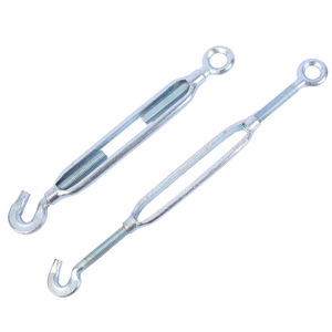 ตัวปรับความตึงลวดสลิงแบบเปิด Hongming Rigging พร้อมตะขอและห่วงเหล็กอ่อน ขนาดนิ้วแบบอิมพีเรียล ชุบกัลวาไนซ์ - Product Image 2