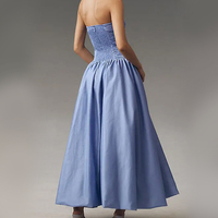 Tendance vêtements français femmes sans bretelles bulle ourlet robe vert élégant Corset plissé Maxi robes de soirée de bal pour les femmes
