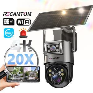 Rscamtom 4K PTZ 태양광 네트워크 카메라 8MP 20X 광학 듀얼 렌즈 방수 야외 4G 야간 투시경 20X IP 태양광 PTZ 카메라 - Product Image 1