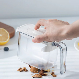 Vente en gros de pot d'assaisonnement transparent étanche à l'humidité boîte à épices de cuisine hermétique avec cuillère et couvercle - Product Image 5