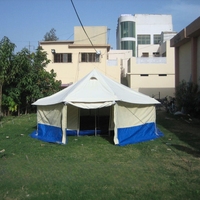 Tenda Darurat Portabel Bahan T/C Tahan Lama Lapis Ganda 15m Tahan Air Tiga Musim 3000mm+ Tahan Angin Bernapas Ringan untuk 6 Orang