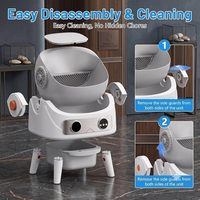 Bac à litière intelligent à nettoyage automatique, design ouvert, pour plusieurs chats et grands chats, bac à litière automatique pour chats