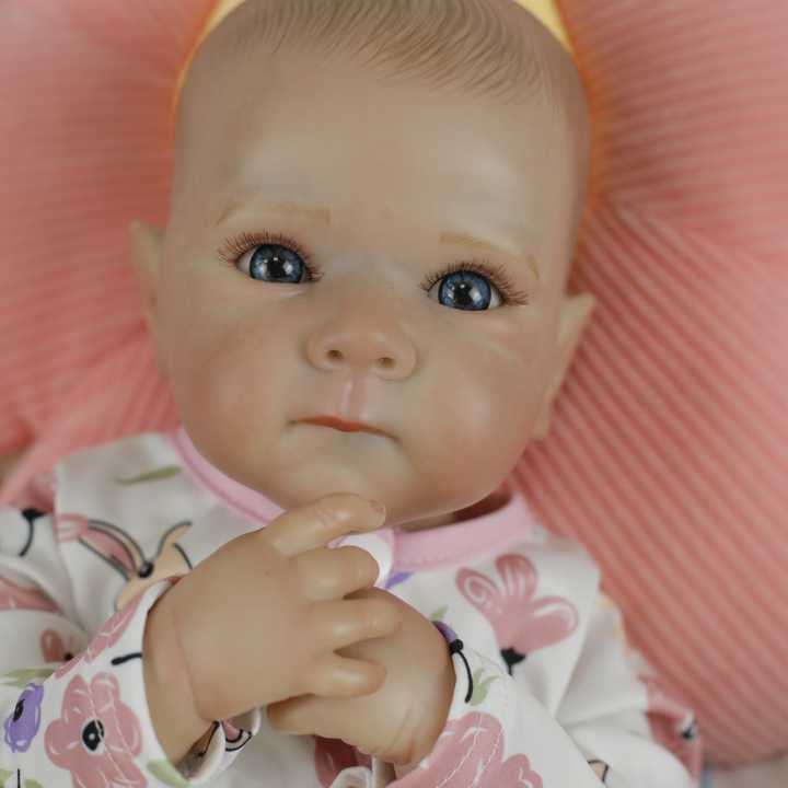 Cloveray 18 Inch Vinyl Lifelike Reborn Baby Doll in Festive Red Christmas Costume main image 1