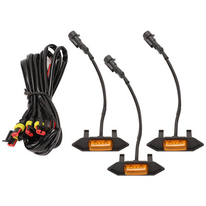 4 Uds LED ámbar Raptor Grille luces delanteras Kit de arnés de cableado señal de advertencia Compatible con Toyota <span class=keywords><strong>RAV4</strong></span> 2019 2020 2021 2022 - Product Image 4