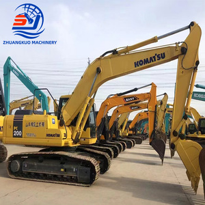 Excavatrice sur chenilles hydraulique Komatsu PC200 de 20 tonnes d'occasion avec godet de terrassement et moteur inclus - Product Image 2