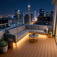 Système de terrasse en aluminium extrudé 6063-T5, moderne, imperméable, à emboîtement, écologique, planches de sol avec fixations cachées, jardin, parc