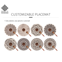 Vente directe d'usine, sets de table en coton imprimé avec polyester pour table à manger, sets de table imprimés en coton