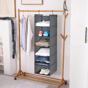 6 Tier <b>Shelf</b> Hanging Closet Organizer Closet Hanging <b>Shelf</b> with 2 <b>Hook</b> Closet Organizer - Product Image 6