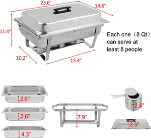 Indian Stainless Steel Chafing <strong>Dish</strong> with Fuel burner Rectangle Stove <strong>Saving</strong> Chefing <strong>Dish</strong> Wedding Chauffing <strong>Dishes</strong> - Product Image 3