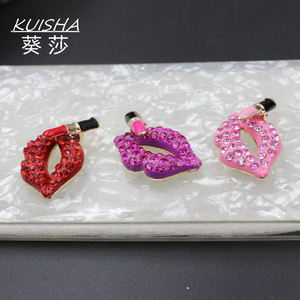 Ciondoli Metallici a Forma di Rossetto con Effetto Gocciolante per Decorazione Fai-da-Te di Custodie per Telefoni, Fermagli per Capelli, Borse e Auto - Product Image 4