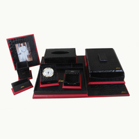 Ensemble de bureau de luxe en cuir véritable accessoires de bureau en cuir tapis de bureau en cuir personnalisation de l'entreprise
