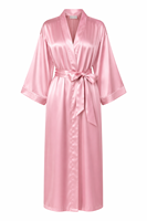 Robe en satin de soie personnalisable, légère et douce, style kimono, pour se détendre en été