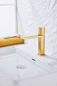 Grifos de Lavabo para Proyectos Hoteleros, Cuerpo de Latón, Monomando, Agua Fría y Caliente, Válvula de Cerámica, Montaje en Cubierta, Acabado Cromado, <span class=keywords><strong>Apartamentos</strong></span> Modernos 1 - Product Image 2