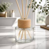 Capuchon diffuseur d'huiles essentielles en bois durable pour bouteilles – Complément de parfum luxueux haut de gamme avec fragrance longue durée