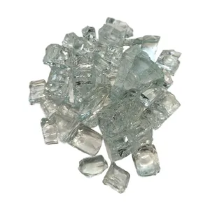 Wholesale 1/2 Inch Clear Non Reflective Crushed Fire Glass For Tempered Fire Pit Glass