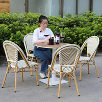 Chaise de plage, chaise et table de jardin, mobilier de cour en rotin PE, housse de table d'extérieur, mobilier de salle à manger en aluminium