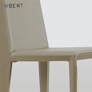 Silla de comedor de cuero duro de alta calidad italiana WBERT, silla de sillín creativa de lujo con luz nórdica, modelo de diseño para casa, luz italiana - Product Image 6