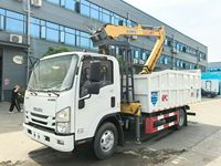 Camion grue Isuzu 4x2, prix fabricant, benne de préhension montée sur véhicule, capacité 2-6 tonnes