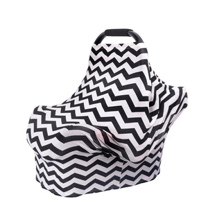 Multi-uso clásico negro de algodón blanco de lactancia materna bufanda bebé asiento de coche cubierta de paseo - Product Image 3